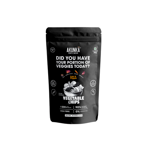 Akunka Vegetable Crisps - Roots - Salt and Pepper