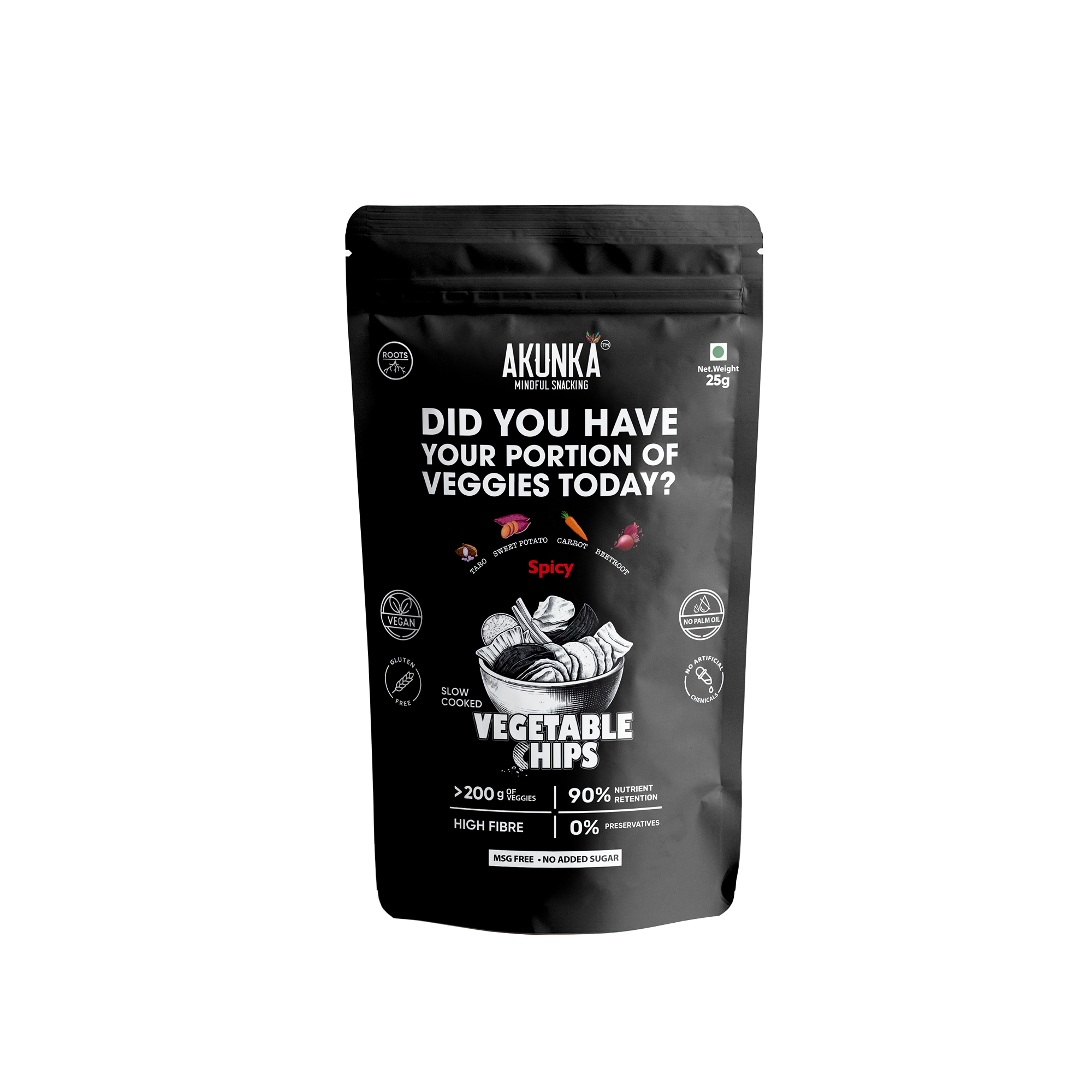 Akunka Vegetable Crisps - Roots - Spicy
