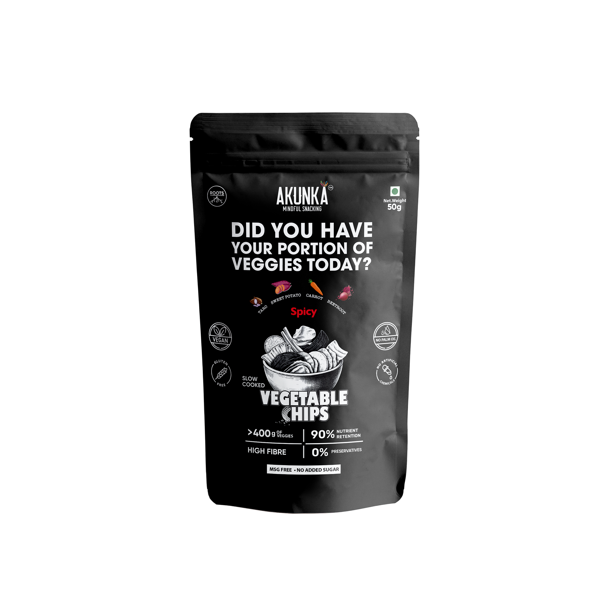 Akunka Vegetable Crisps - Roots - Spicy