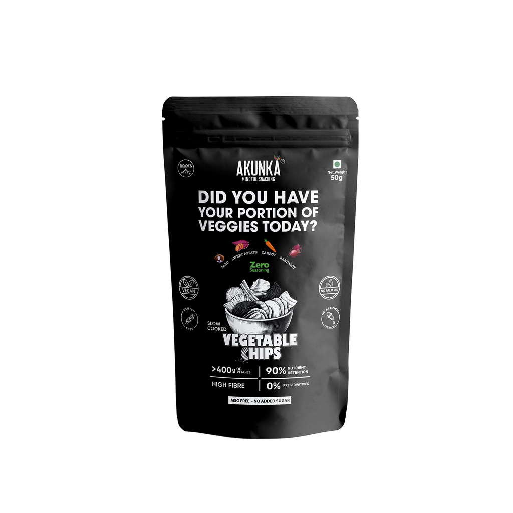 Akunka Vegetable Crisps - Roots - Zero [Unsalted]