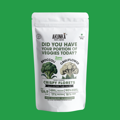 Akunka Vegetable Crisps - Florets - Zero [Unsalted]