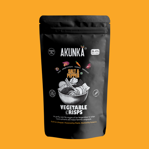 Akunka Vegetable Crisps - Roots - Salt and Pepper