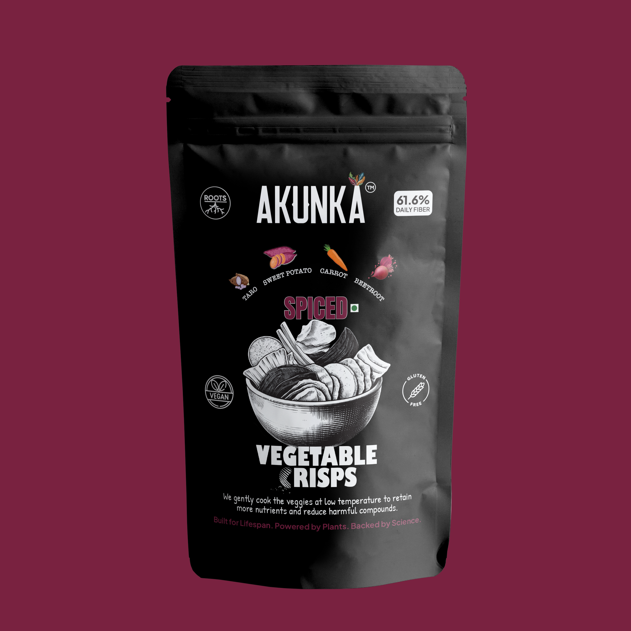 Akunka Vegetable Crisps - Roots - Spiced