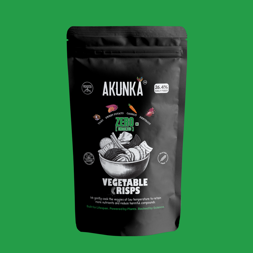 Akunka Vegetable Crisps - Roots - Zero [Unsalted]