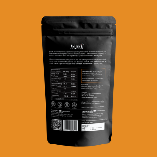 Akunka Vegetable Crisps - Roots - Salt and Pepper