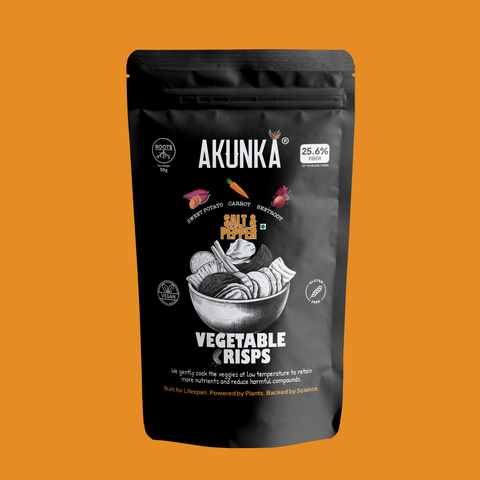 Akunka Vegetable Crisps - Roots - Salt and Pepper